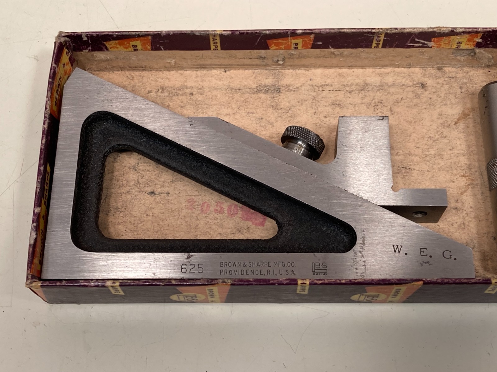 Vintage Brown & Sharpe 625 planer/shaper gage w/orig box (Made in USA)