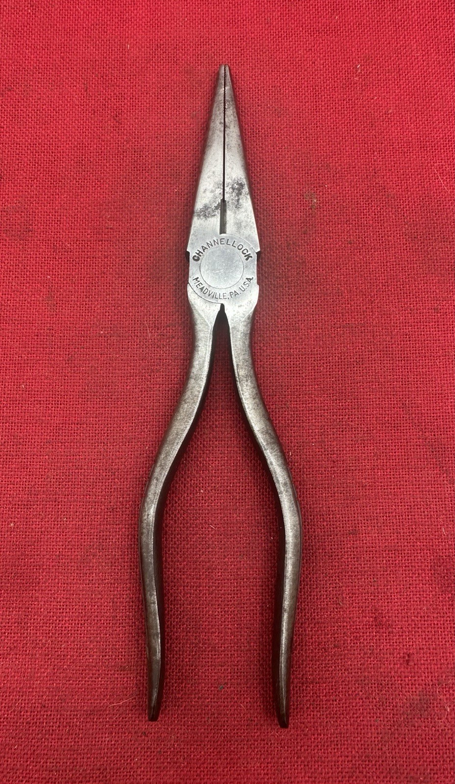 Vintage Channellock 317-1/2 Needle Nose Pliers Classic Handle Art Design