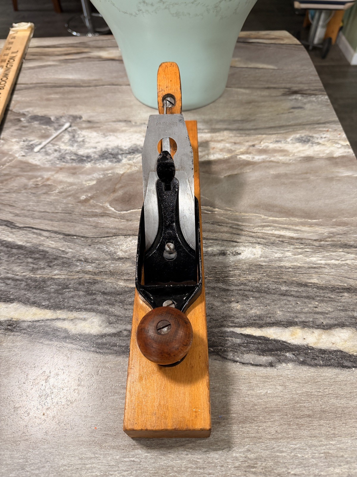 Antique Pine Knot 15” Jack Plane Great Condition Wood & Steel 90+ Years Old