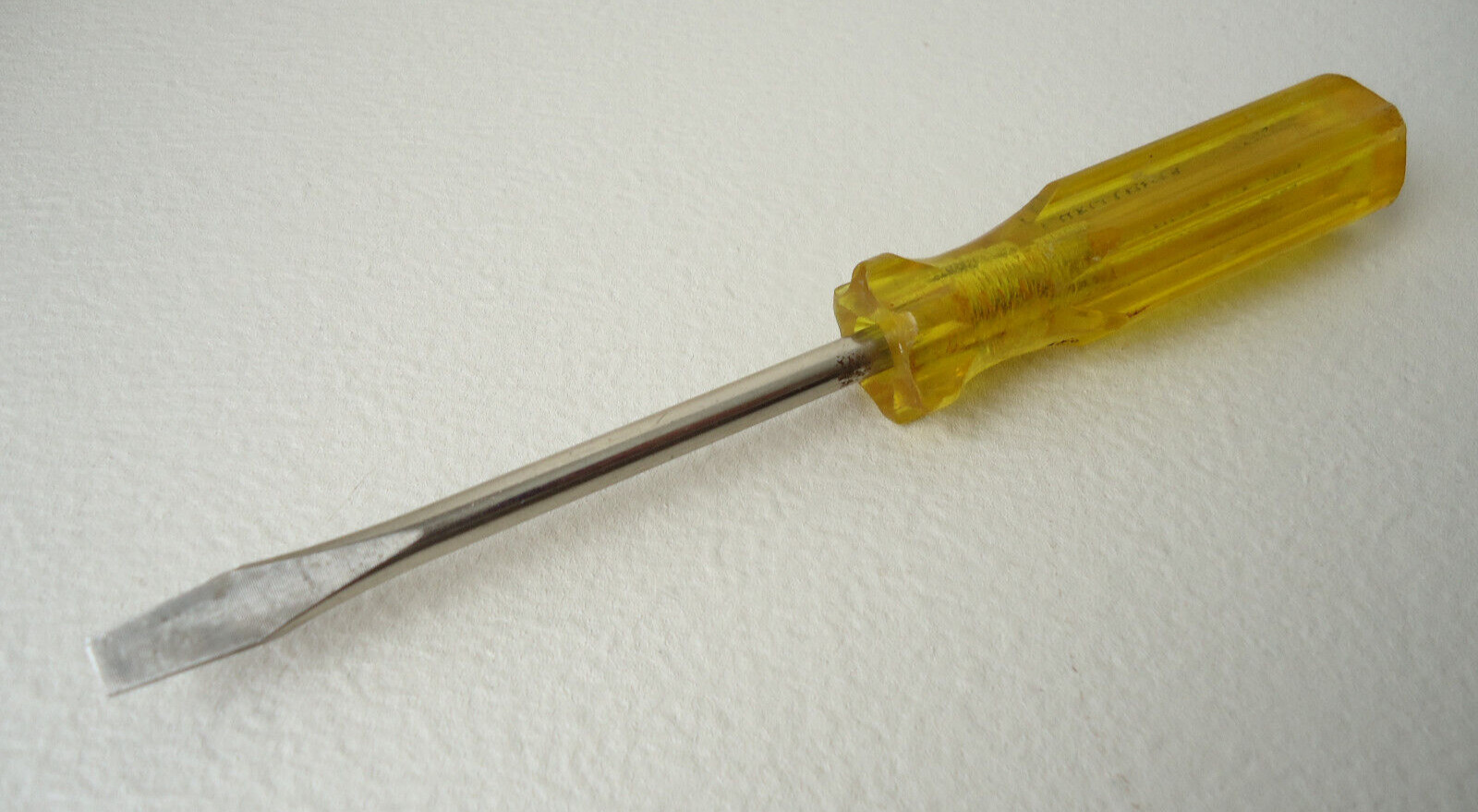 Vintage Challenger By Proto USA 7553 Yellow Slotted Screwdriver