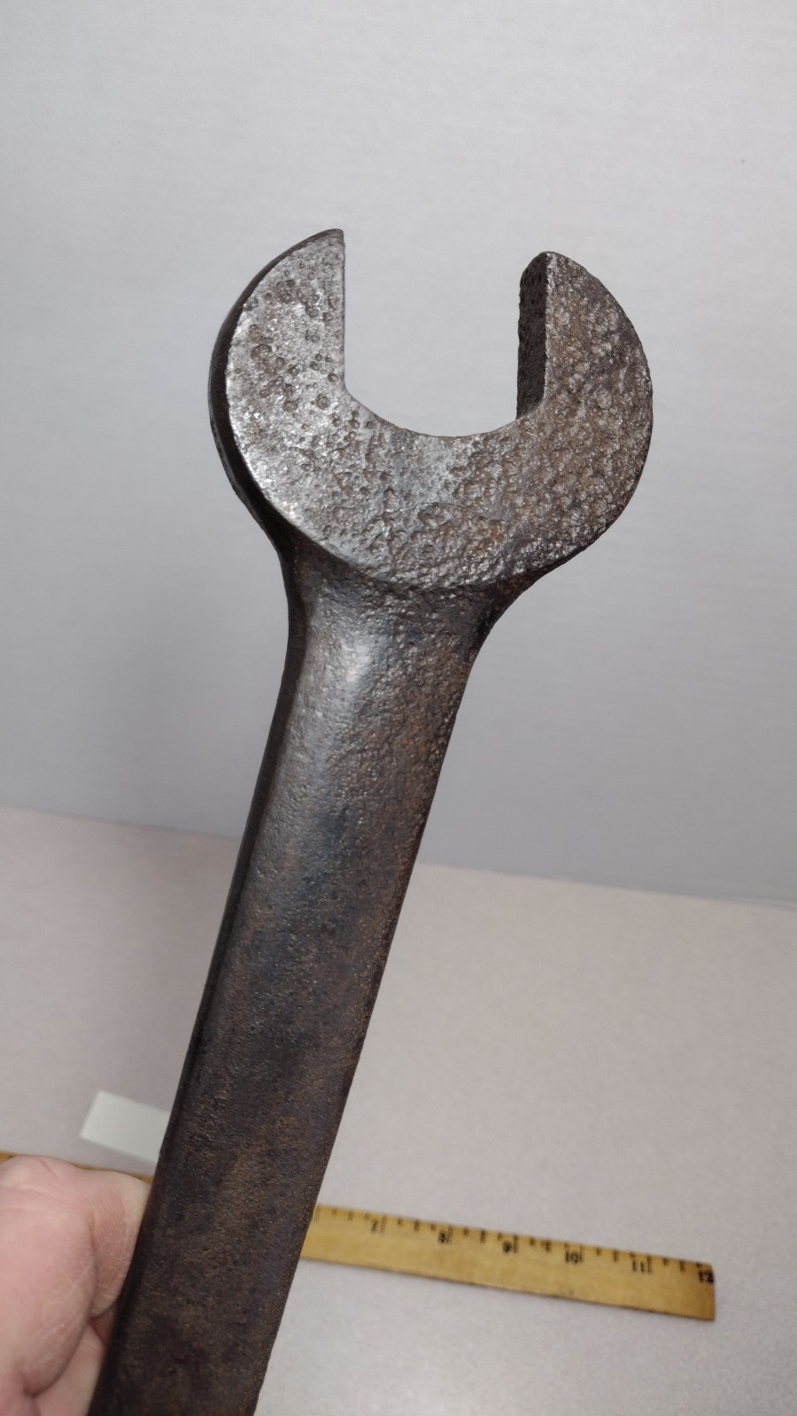 Vtg Open End Wrench 1 1/8 x 1 1/4 x 11.5” Industrial, Steampunk USA (v268