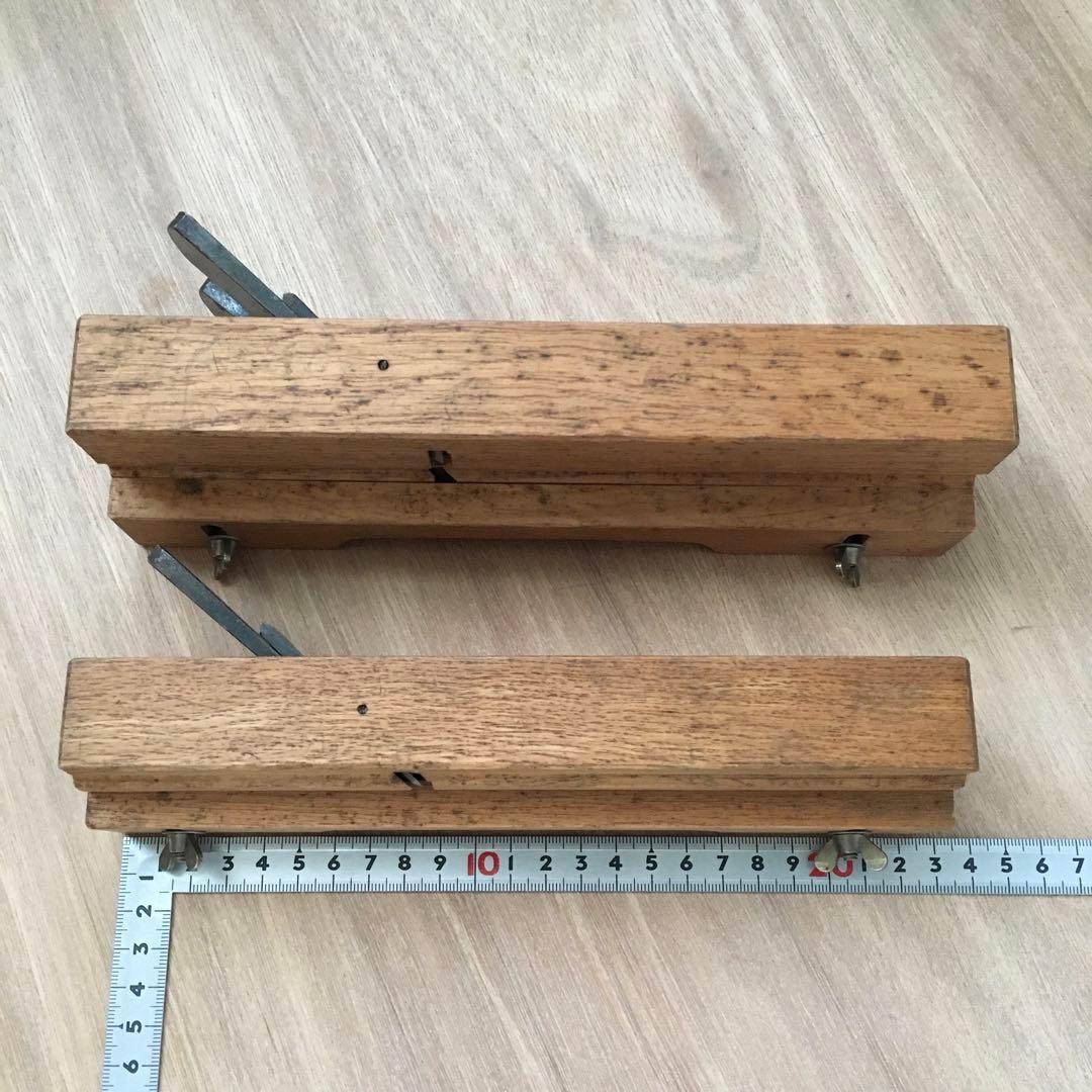 Japanese Inro-Zukuri Sarikanna Square Male Female Pair Woodworking Plane