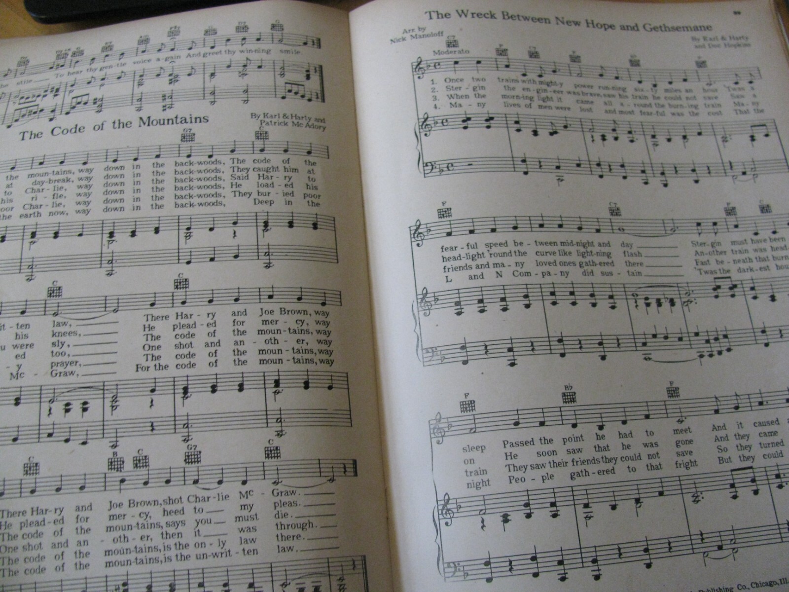 1936 DOC HOPKINS WESTERN COUNTRY BALLADS SONG SHEET MUSIC BOOK 53 HITS FREE SHIP