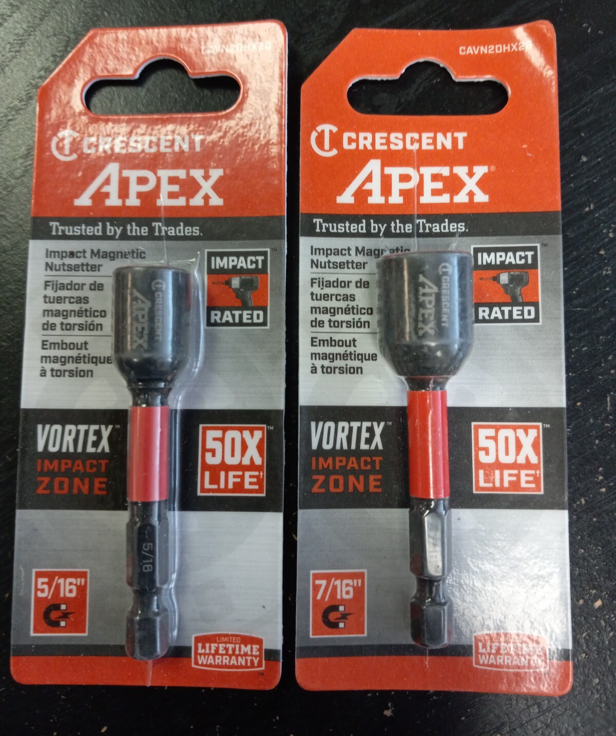 Crescent Apex Imoact Magnetic Nutsetter Set 4pc (1/4″, 3/8″, 5/16″, 7/16″)