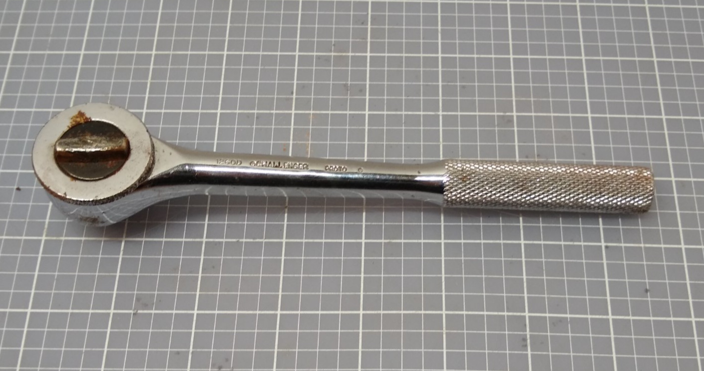 Challenger PROTO 1260D Fine Tooth 3/8″ Drive Ratchet Knurled Handle Vintage