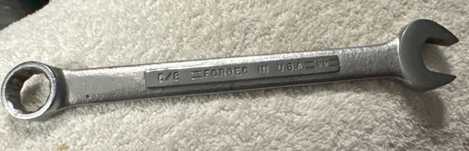5/8” Craftsman Combination Wrench 12 Pt SAE -VV- USA vtg tool, rare no number