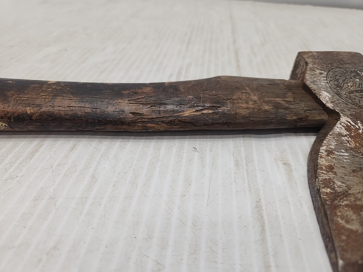 Vintage BUHL Detroit Embossed Hatchet Broad Flat Side Hewing Michigan Cllectible