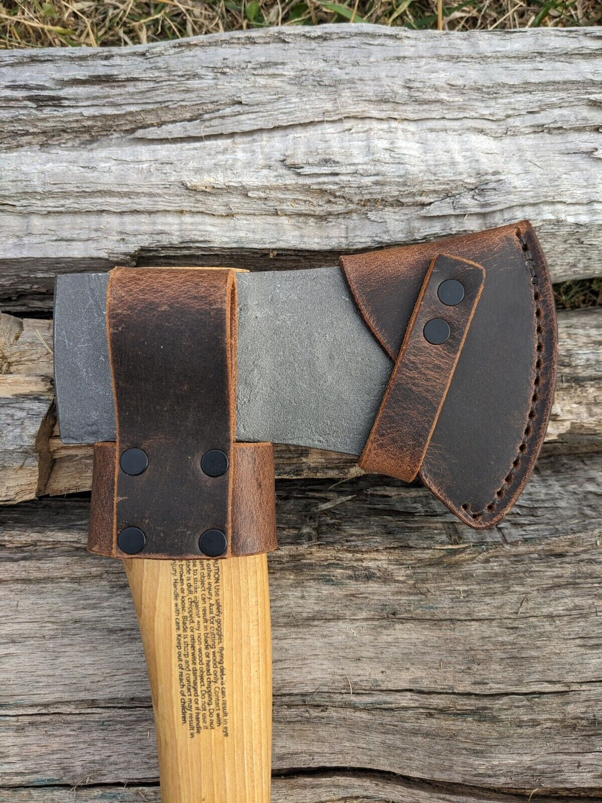 Hults Bruk Salen Buffalo Leather Sheath Mask & Carrier Set (Axe NOT Included)