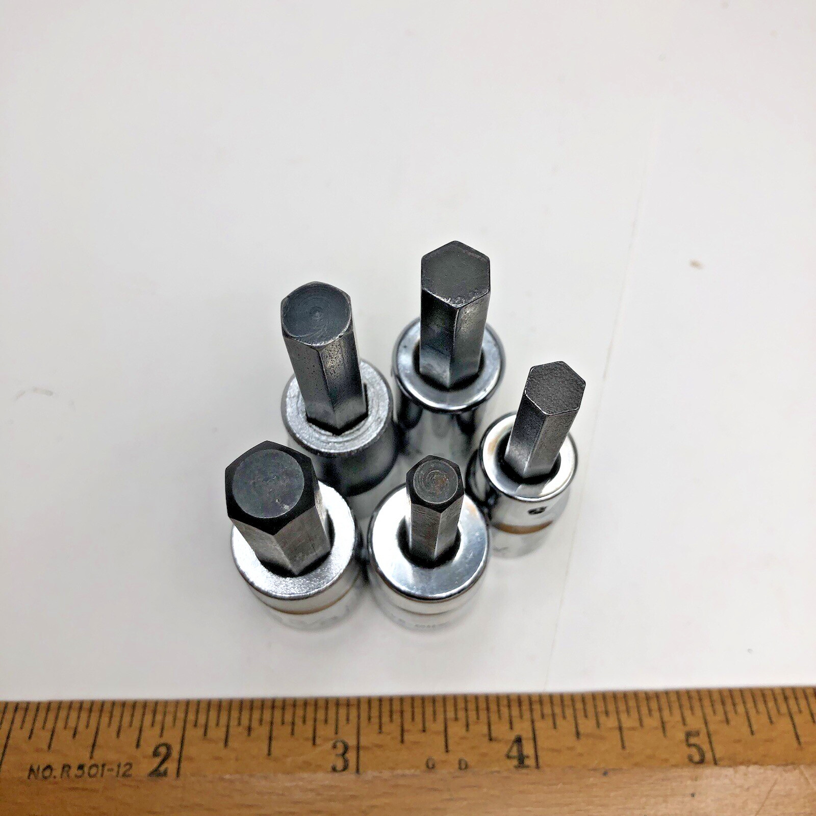 5-Vintage 3/8″Drive Proto Challenger Blackhawk Stanley Hex/Allen Socket Set USA
