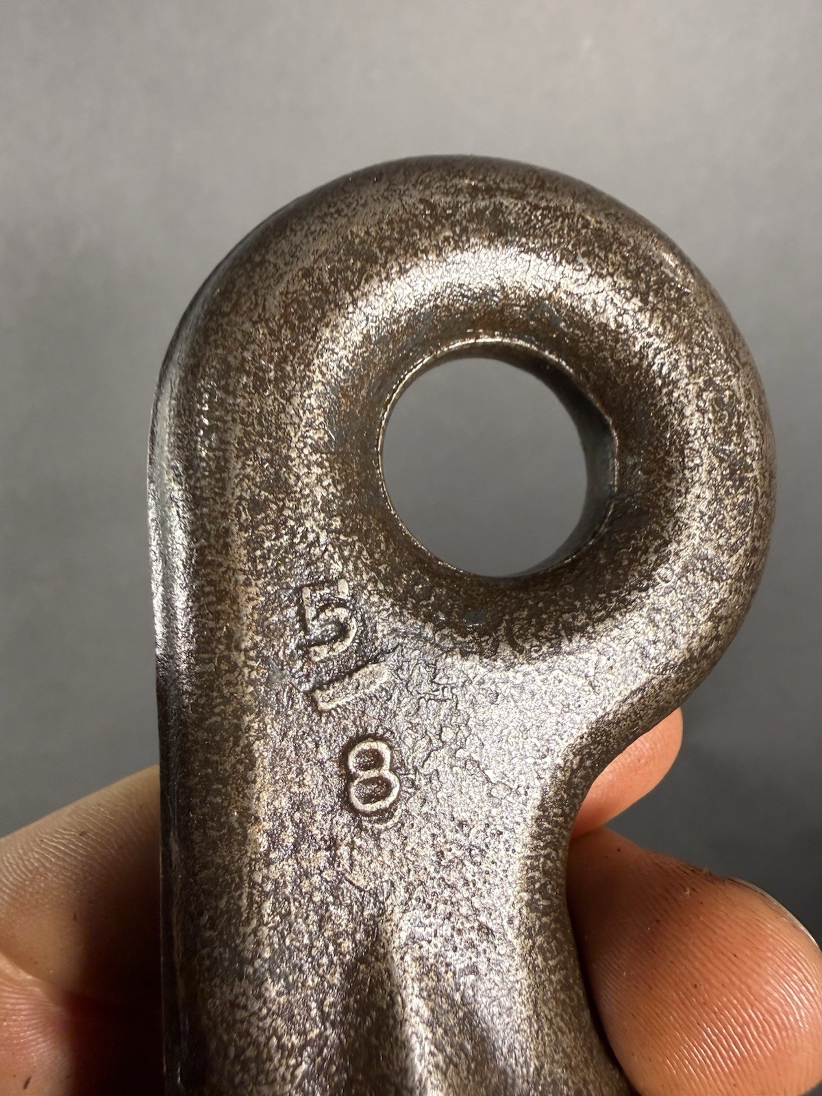 Diamond Duluth Forged Hook, 5/8” Chain Drop-Forged Steel, Vintage. 3/4” Eye.USA