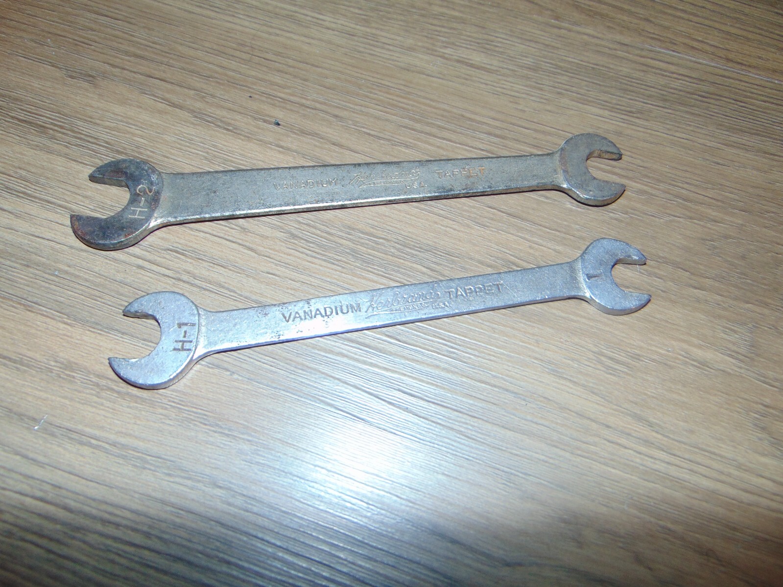 2 Vintage Herbrand 7/16 X 1/2 H-1,1/2 X 9/16 H-2 Flat Tappet Wrench Set USA Tool