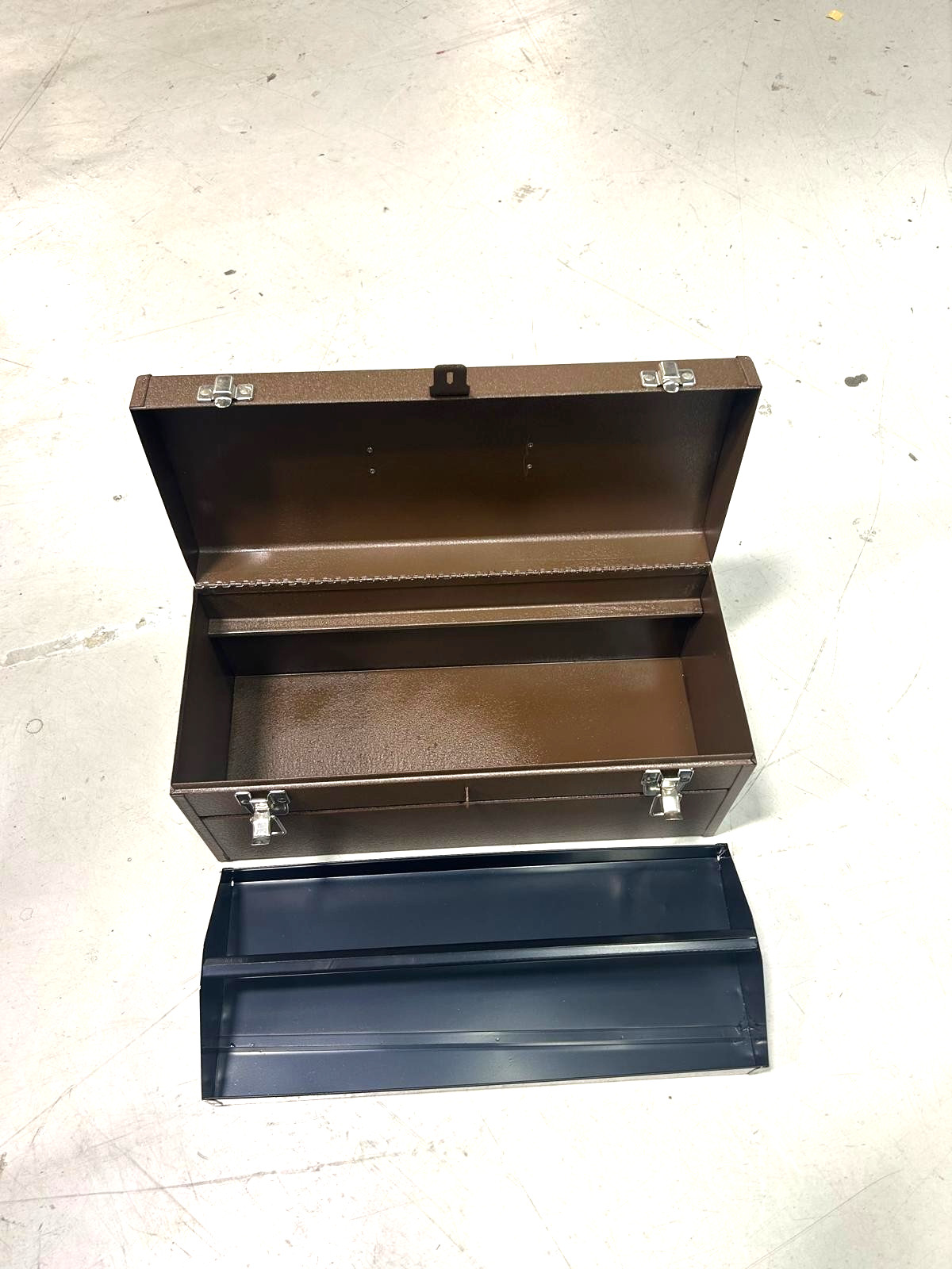 Vintage Park Model 81615 Tool Box Metal BROWN, NOS with original box
