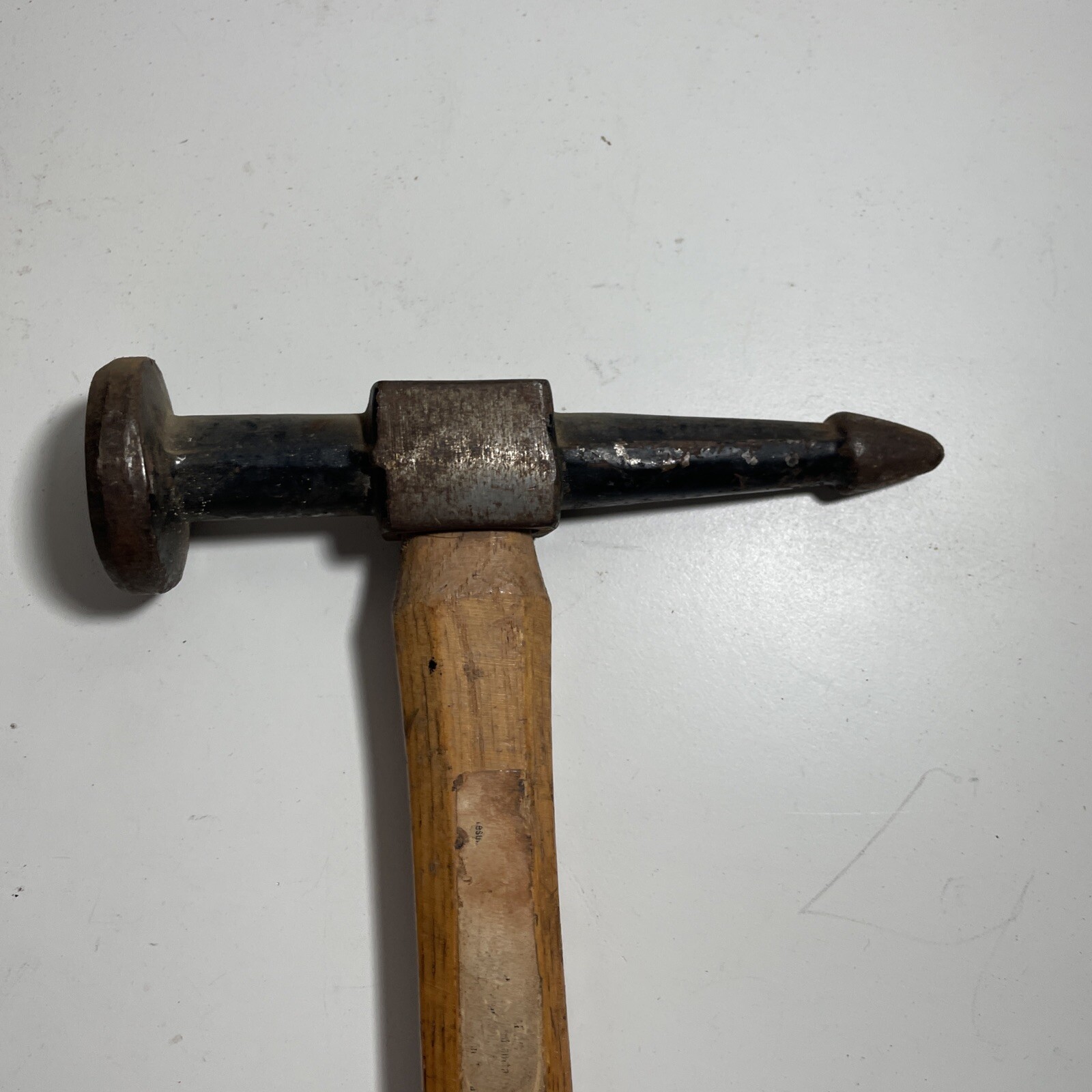 Vintage Auto Body Shaping Pick Hammer 5 1/2 “W/ GENUINE HICKORY Handle USA.