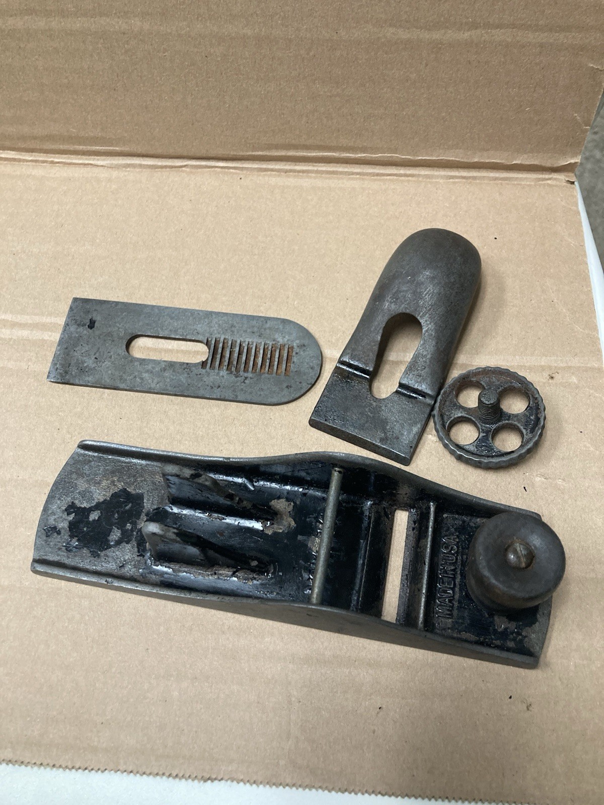 VINTAGE SEARS 107-16 BLOCK PLANE MADE IN USA Good Condition Sharp Blade