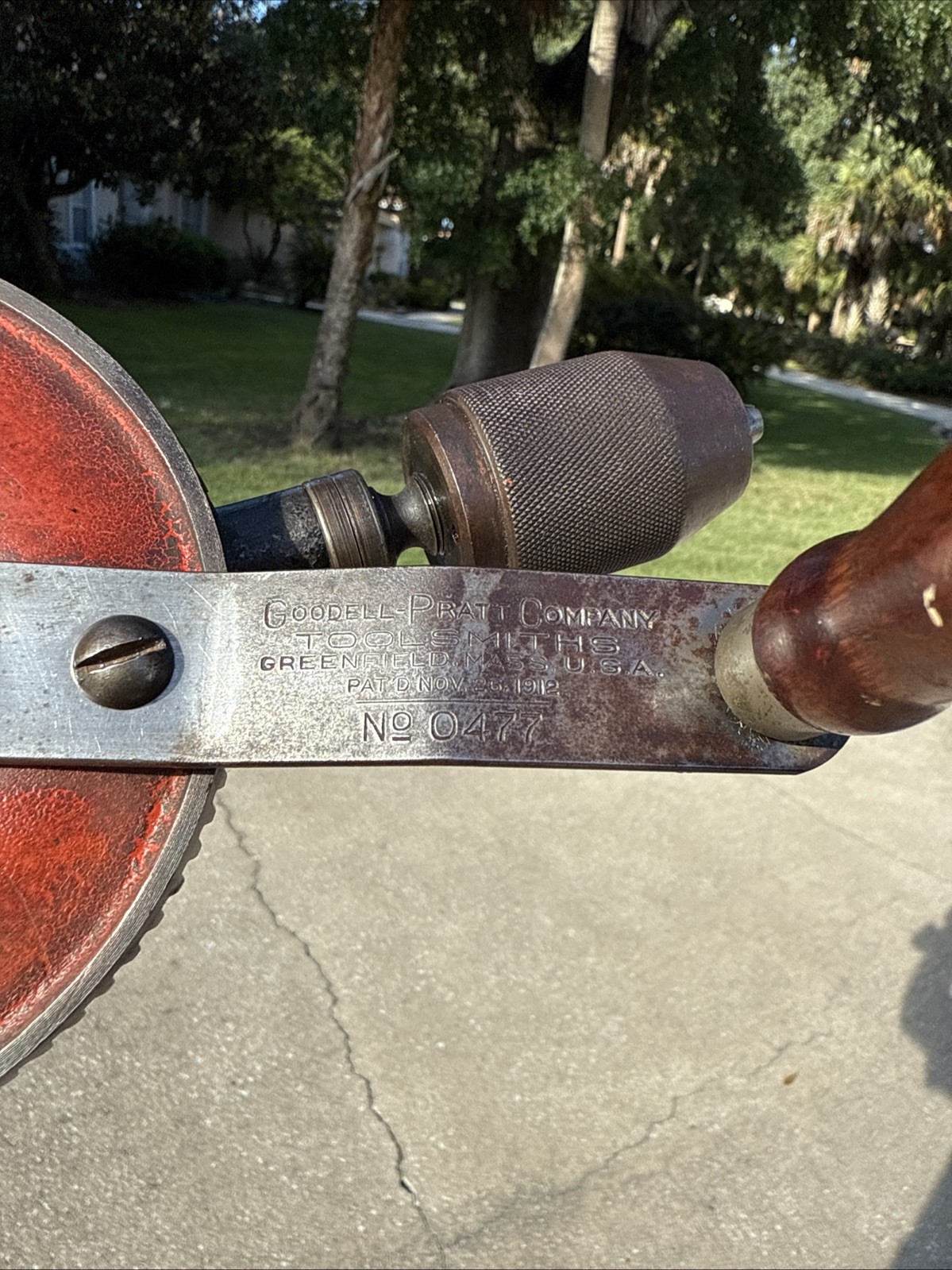 GOODELL-PRATT TOOLSMITHS NO.477 Breast Drill, Pat’d 11- 26-1912