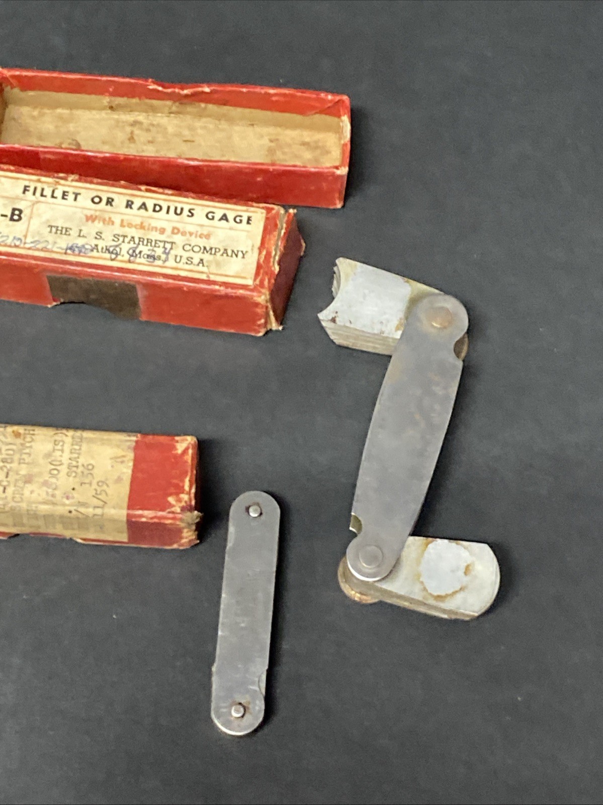 (2) Vintage L. S. Starrett Radius Gages – No. 272 A & No. 178B Usa D6