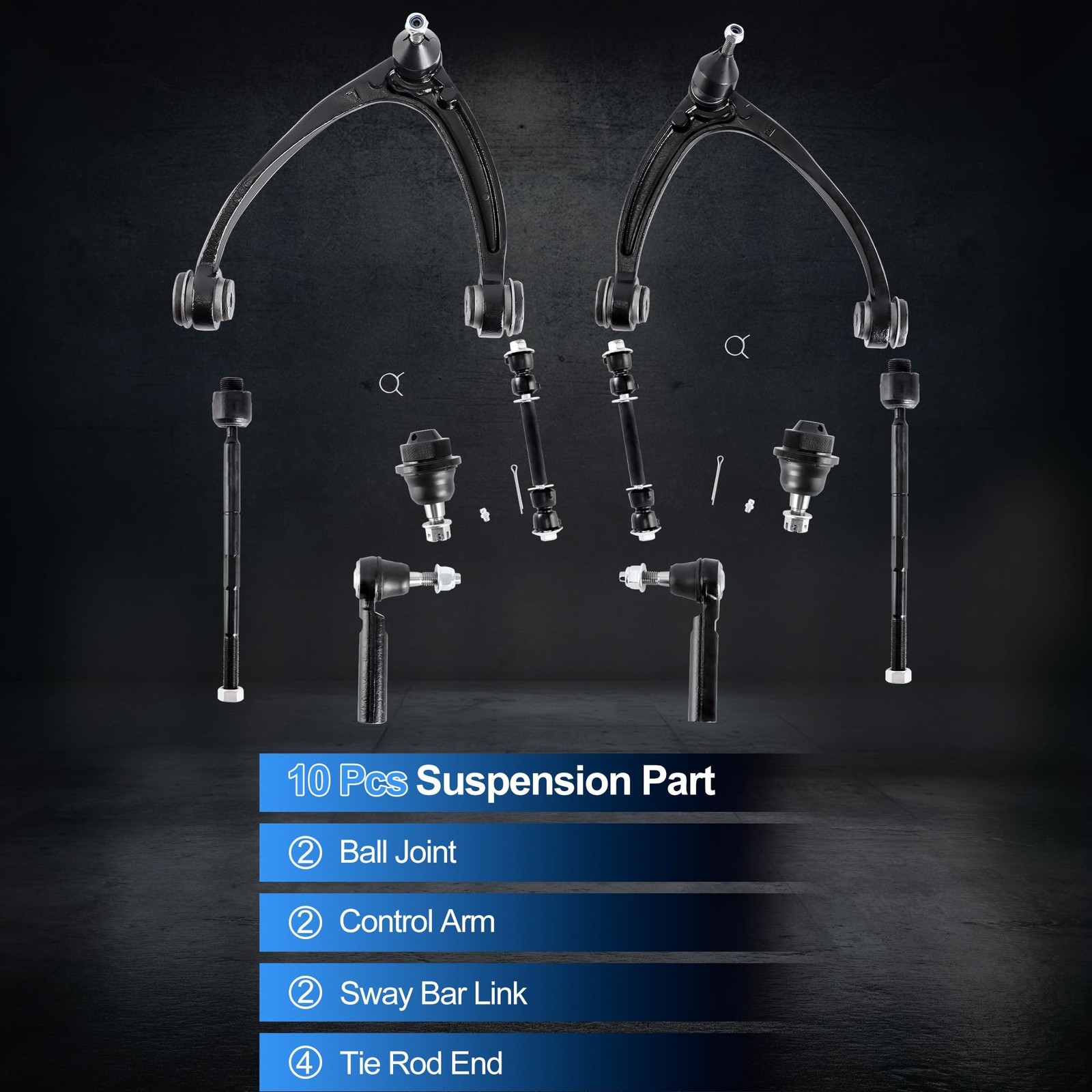 Front Upper Control Arm Suspension Kit Fit for 2007–2014 Chevy GMC Silvera