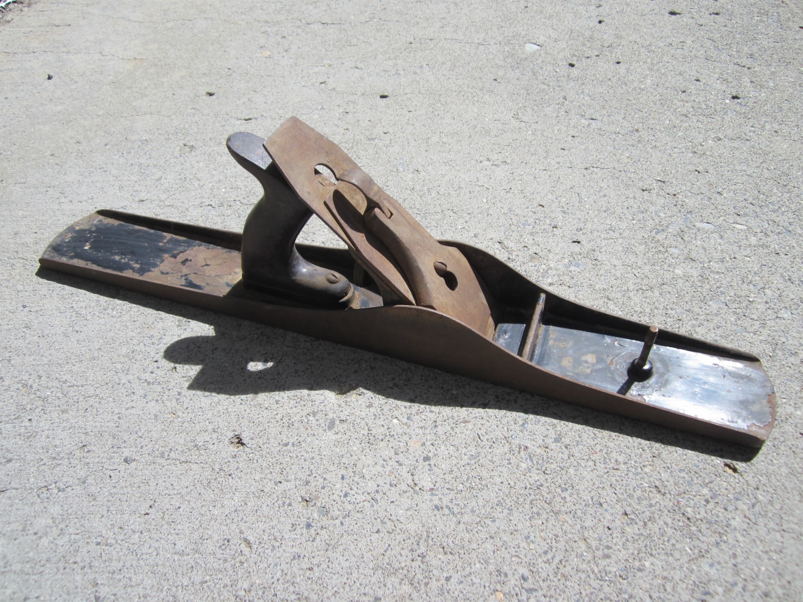 NICE ORIGINAL ANTIQUE WOODWORKING 21” CORRUGATED GROOVED WOOD PLANE MADE IN USA