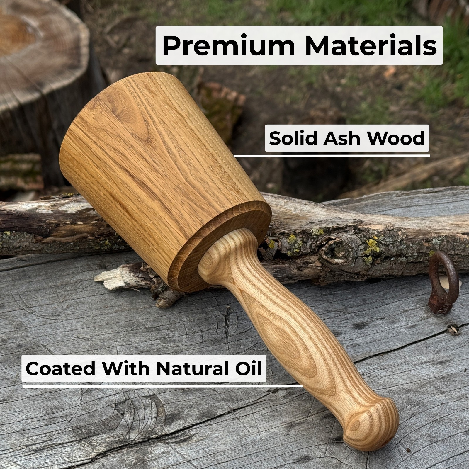Wooden Mallet for Woodworking. Hand Turned Joiners Mallet for Chisels.