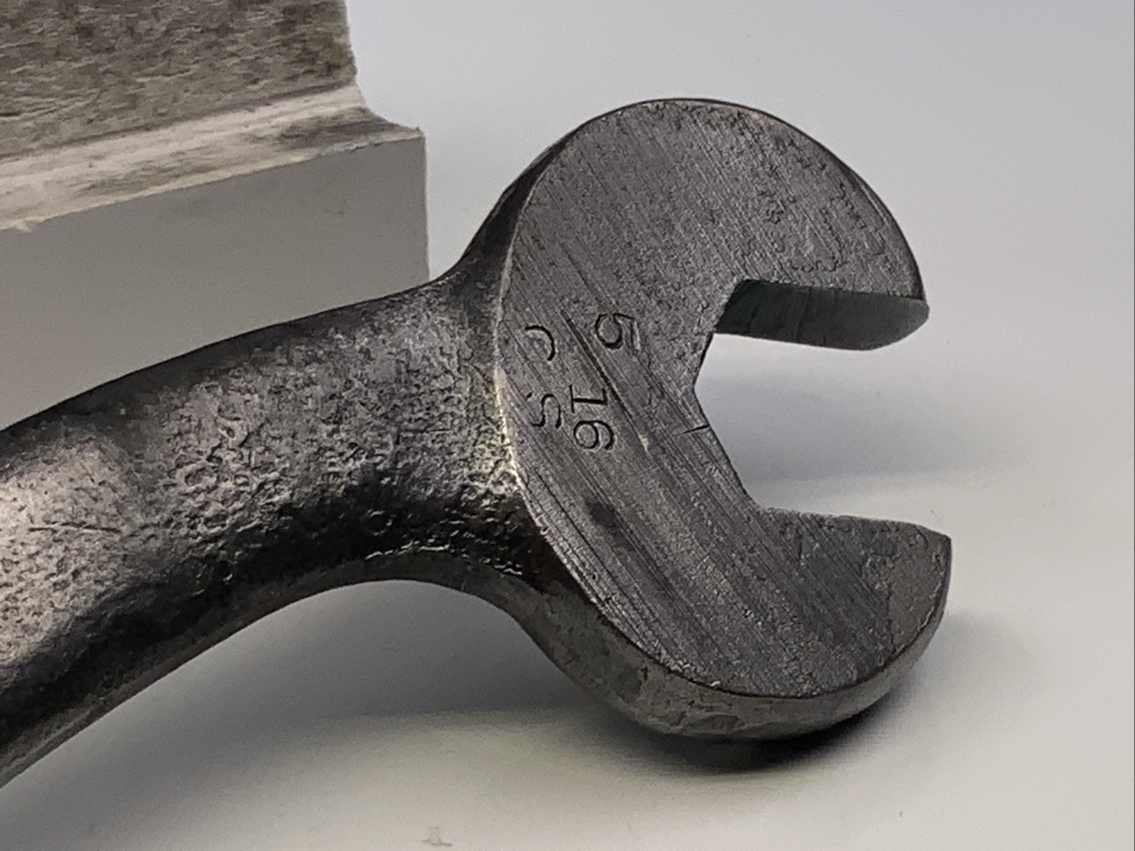 Whitman And Barnes 672A, S-shaped Open End Wrench, Marked 1/4 & 5/16, USA