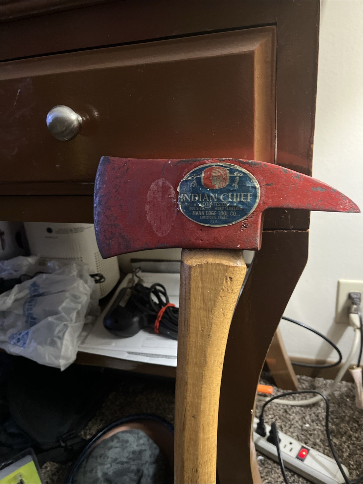 Vintage Mann Edge Tool Co. Indian Chief Fireman’s Axe – 24″ Pick Head