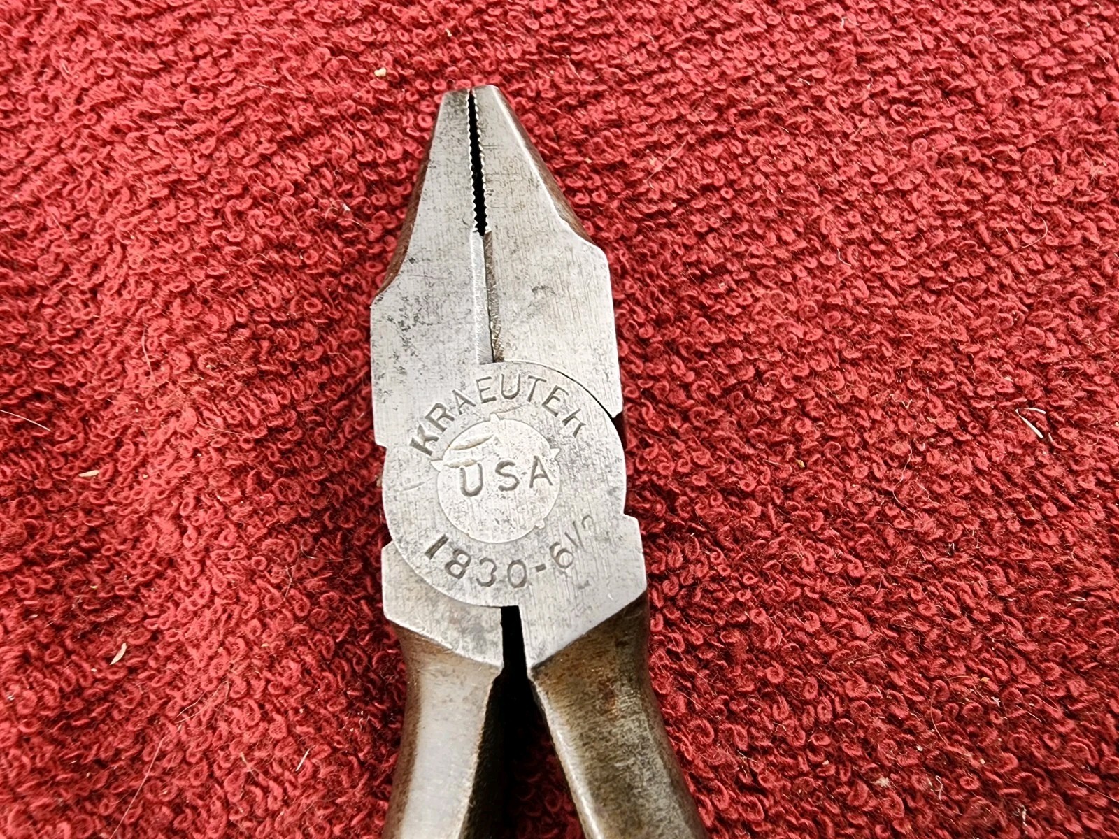Vintage KRAEUTER, 1830-6 1/2 Lineman Pliers W/Side Cutters, USA
