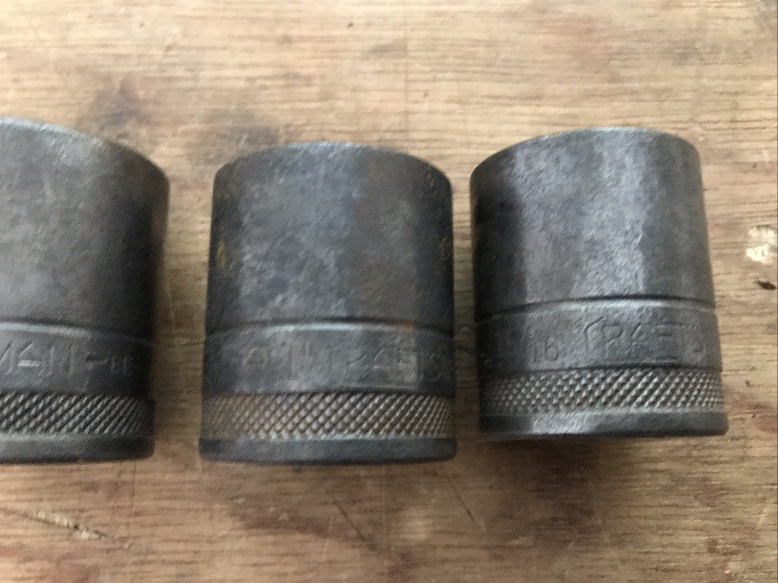 Vintage Craftsman USA lot Of 3 BE Series 15/16”, 1”, & 1-1/16” 12 Point 1/2” Dr
