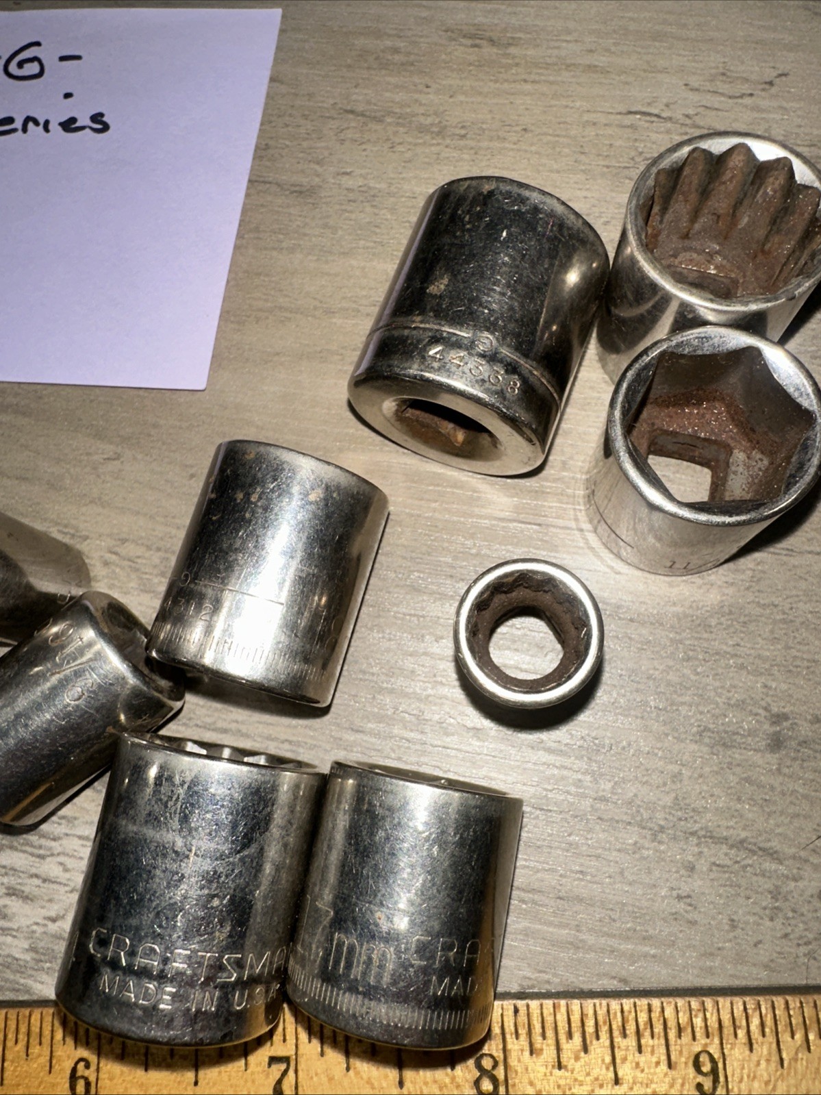 18 Craftsman Sockets Variety -G- Series Used.