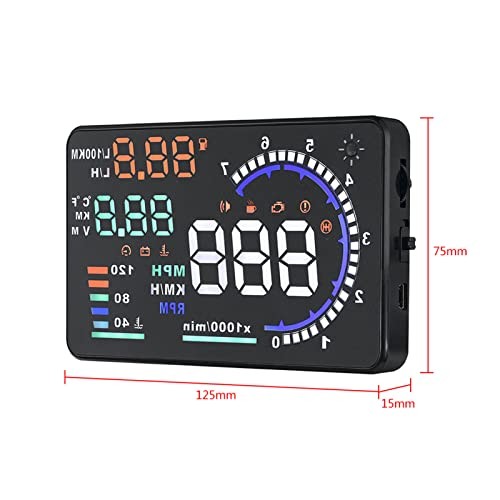 Car HUD, A8 5.5 Inches Head up Display Windshield Screen Display Head up