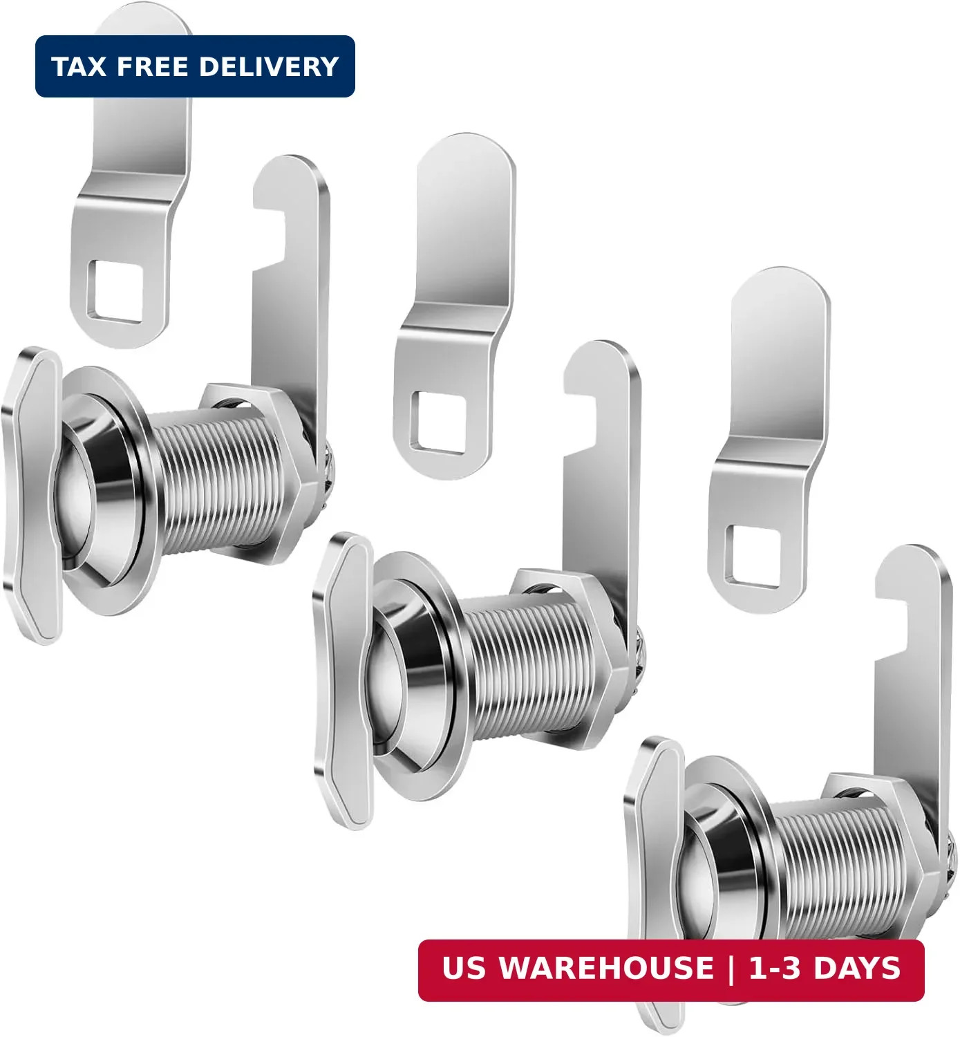 Thumb Operated Offset Cam Lock, 1″ Cylinder Fits on 0.7″ Max Door Thickness, Non