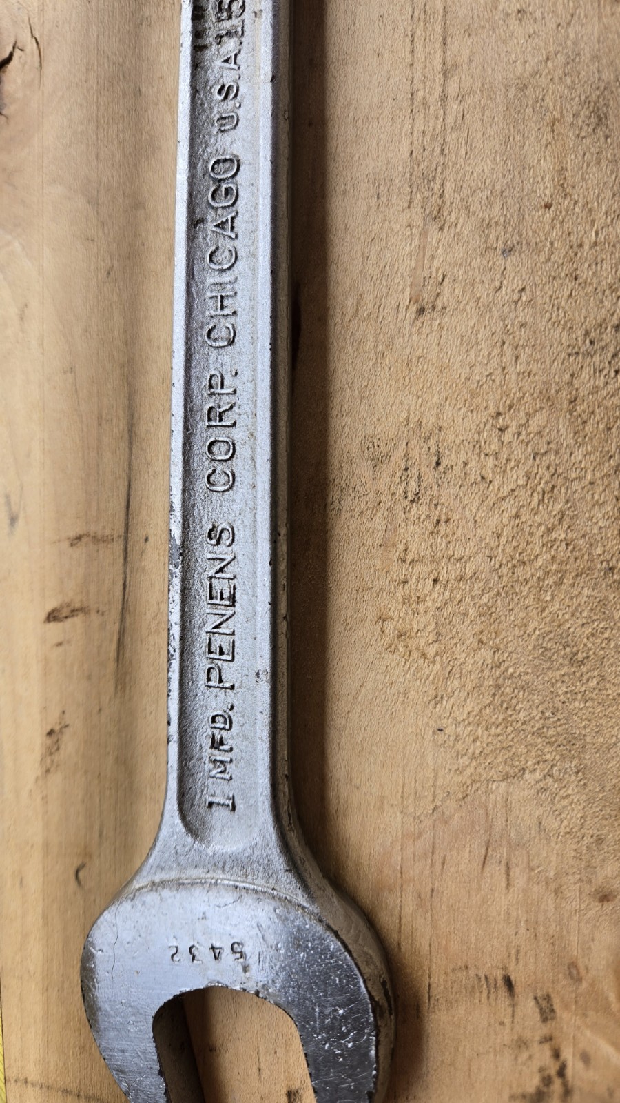 Vintage Penens Corp Chicago USA NO. 5432 1 IN. 15/16 WRENCH
