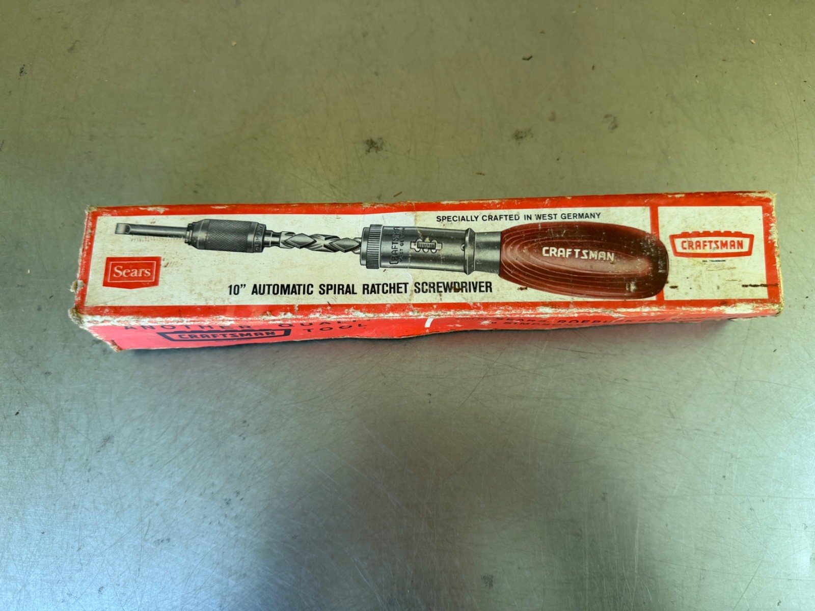 Vtg. Craftsman Ratcheting Spiral Screwdriver Made in West Germany Original Box