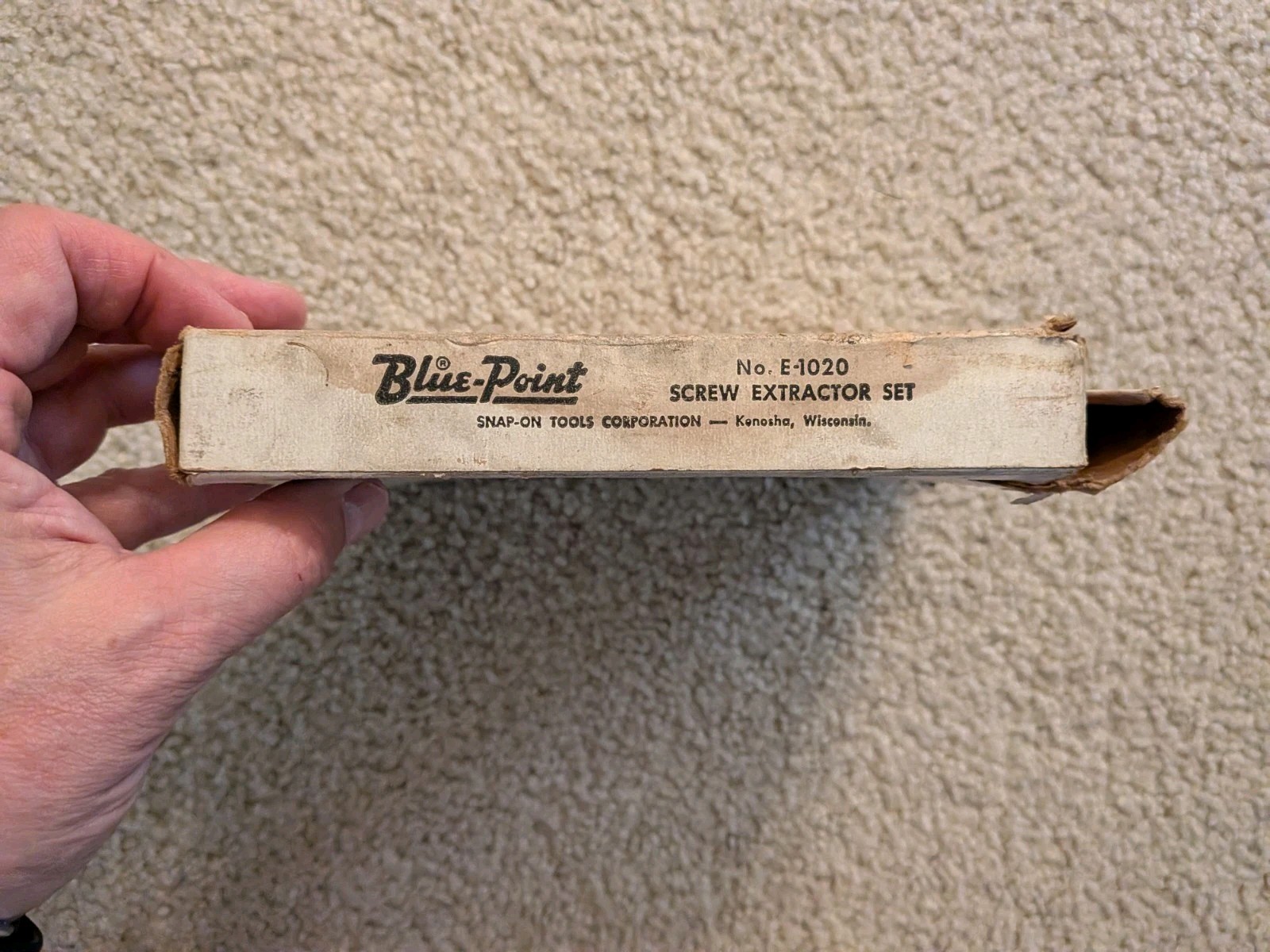 Vintage E-1020 Blue Point Screw Extractor Set & Box. Rare.