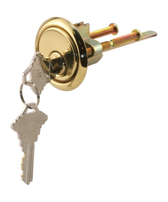 Prime-Line 6 in. W x 9.25 in. L x 1-3/4 in. D Diecast Rim Cylinder Lock