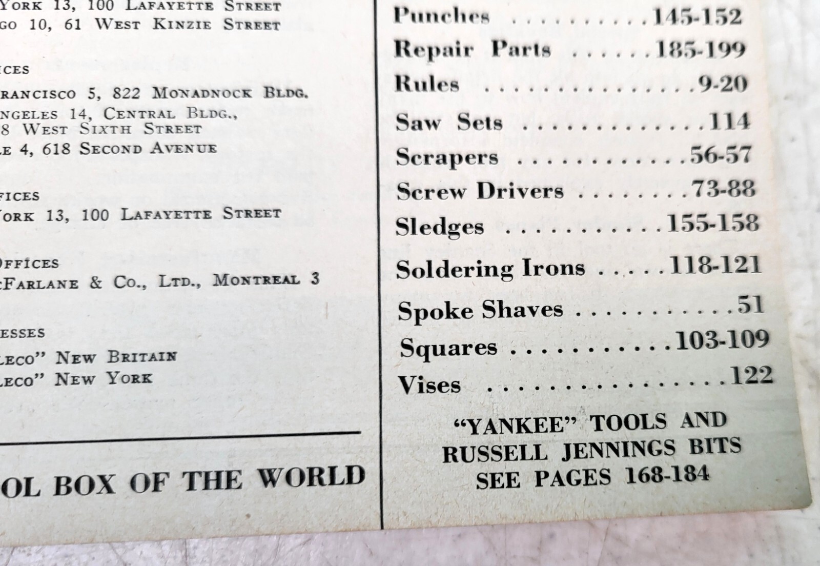 Stanley Tools Catalog No 34 c1953 w Yankee Tool Section 208 pages ORIGINAL