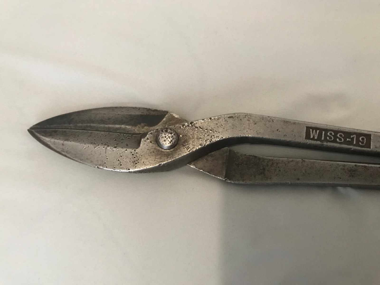 Vintage Wiss & Sons Wiss-19 Forged Steel 12.5″ Tin Snips Metal Sheers Newark NJ