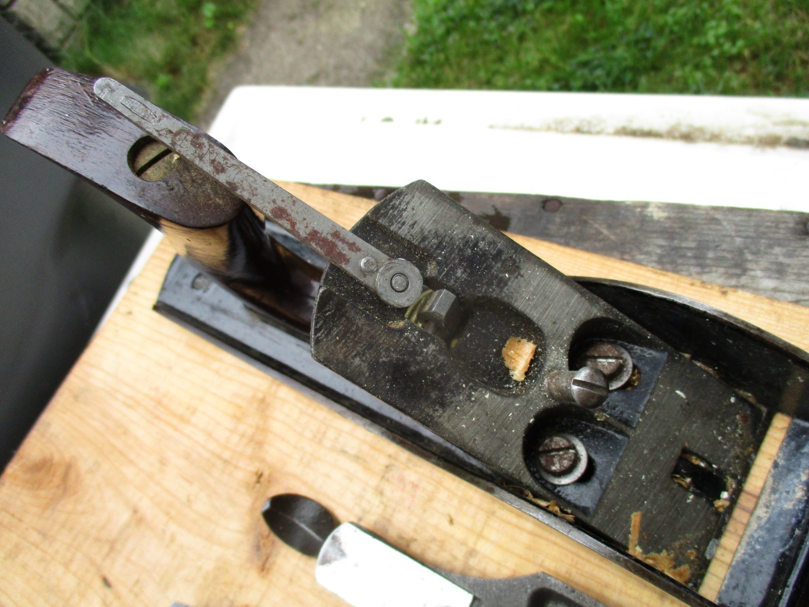 Vintage Stanley No 5 C Plane Type 11 3 pat w/ V logo Blade (Not Cleaned)