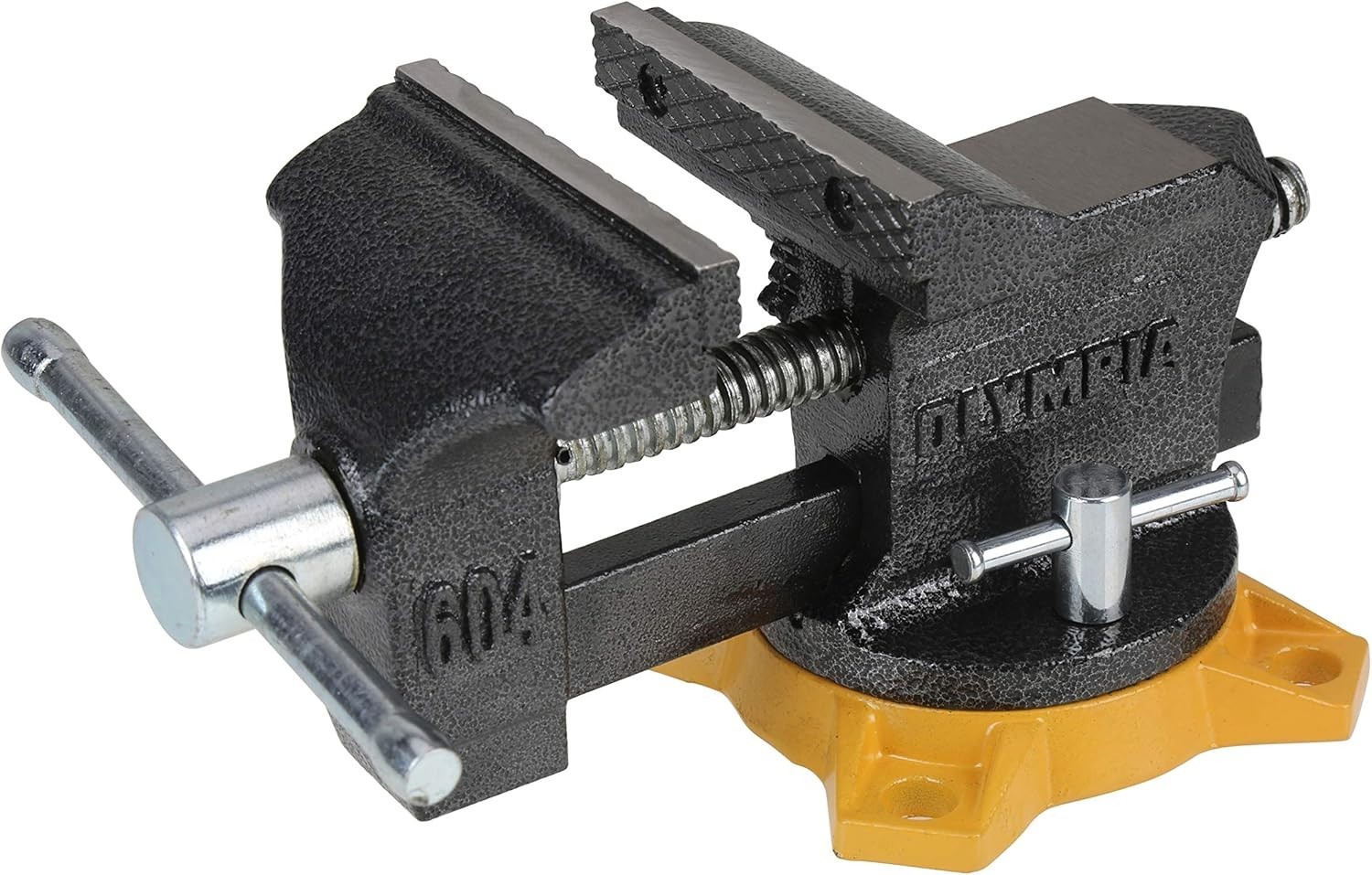 Olympia 38-604 4-Inch Bench Vise with 270-Degree Swivel Base, Industrial Quality