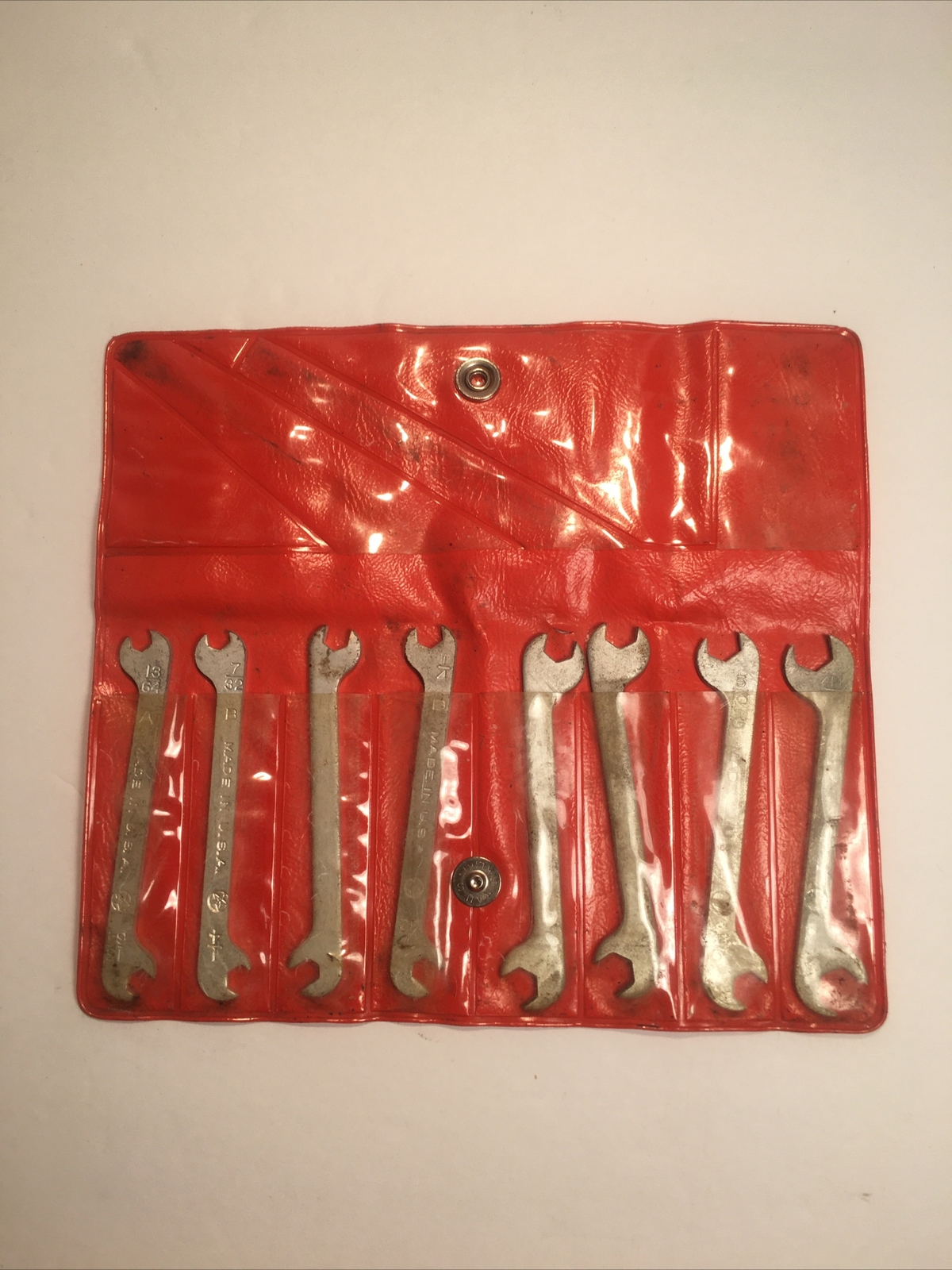 Vintage Wrench 8 Pc Offset And Case Only Kastar Utility & Ignition Kit USA Made