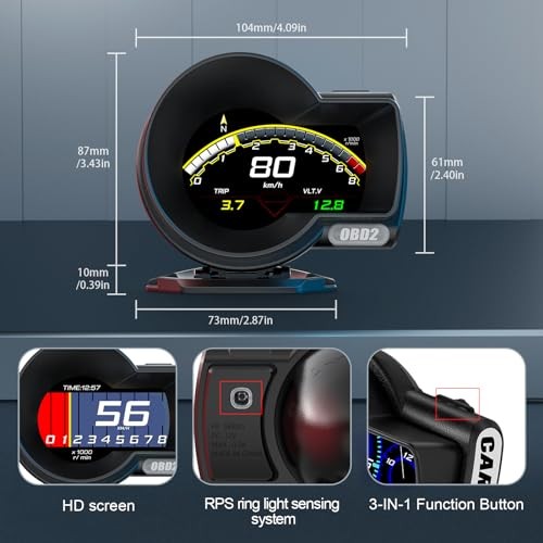 obd2 Gauges Display Car HUD Head Up Display F8 Plus,OBD+GPS obd2 Gauge F8