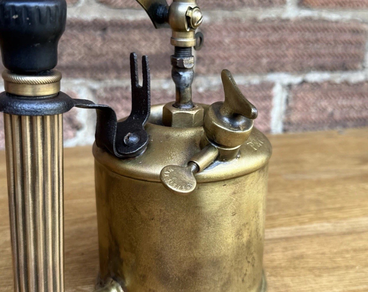Vintage Sievert Vapouria 12 Adapted Brass Blow Torch Lamp Stockholm Sweden