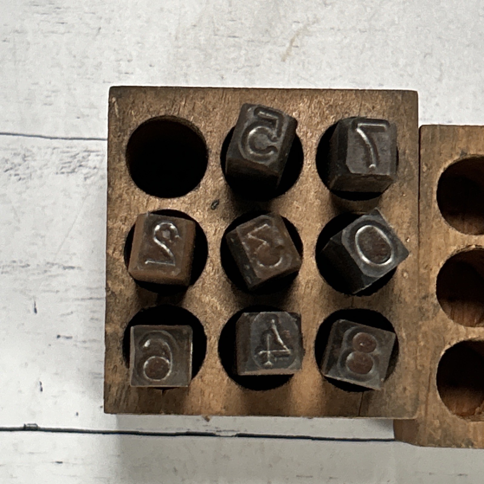 Vintage Young Bros Gruv Grip Steel Number Stamps Machinists Number Punches