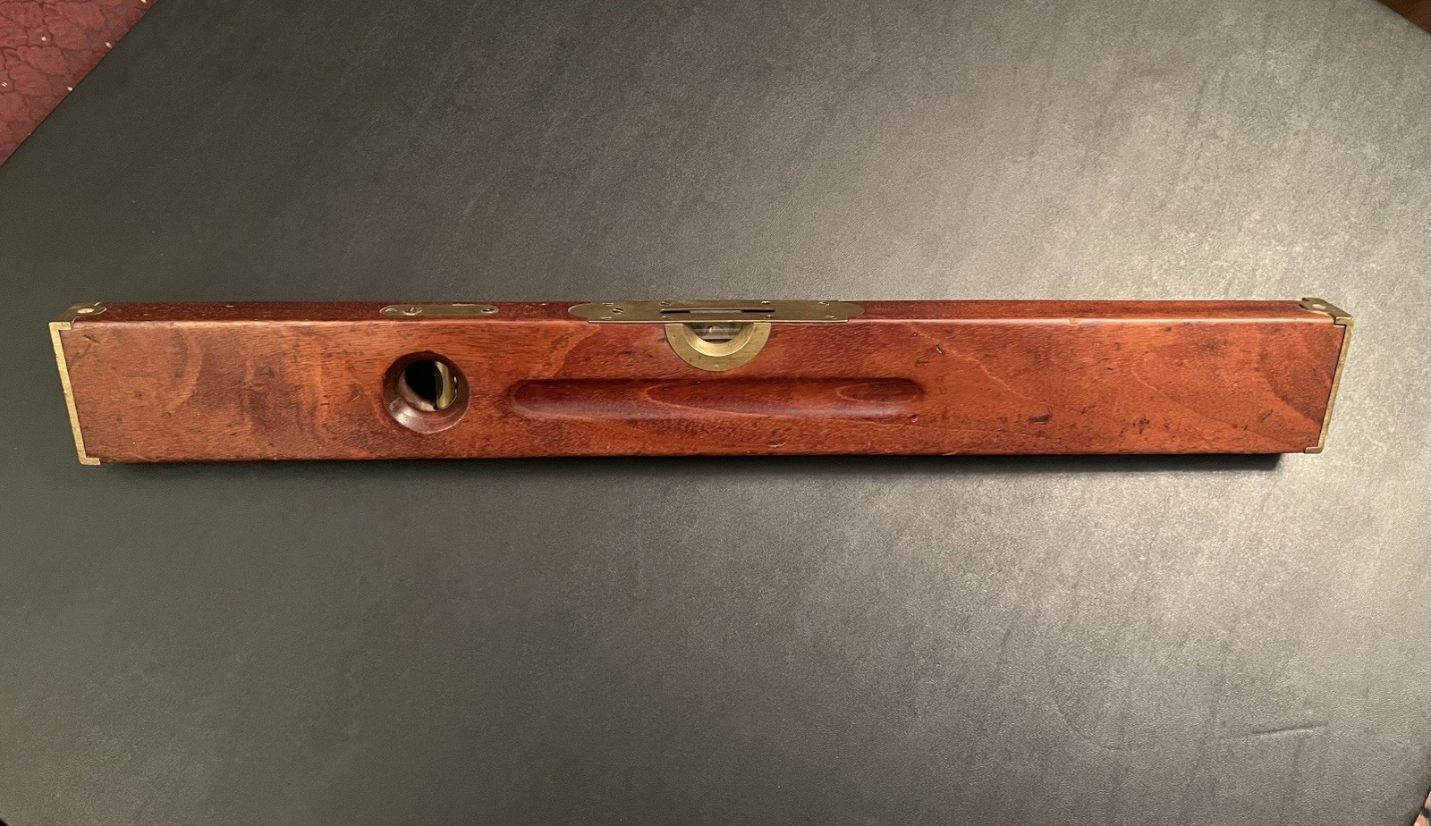 Vintage Stanley Rule & Level Co. Pat. 1891 + 96 Mahogany Brass Level 26+” V Nice