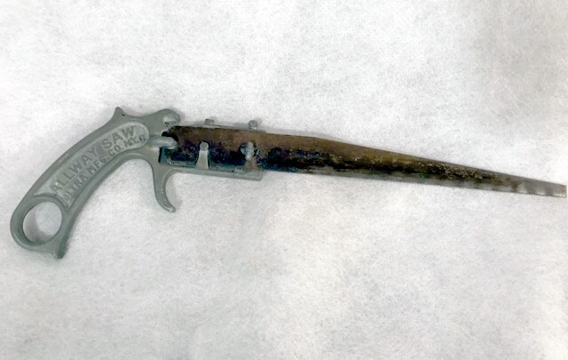 Vintage ALLWAY SAW Ultra MFG NY Pistol Grip KEYHOLE Drywall HOLE Hand Tool JIG