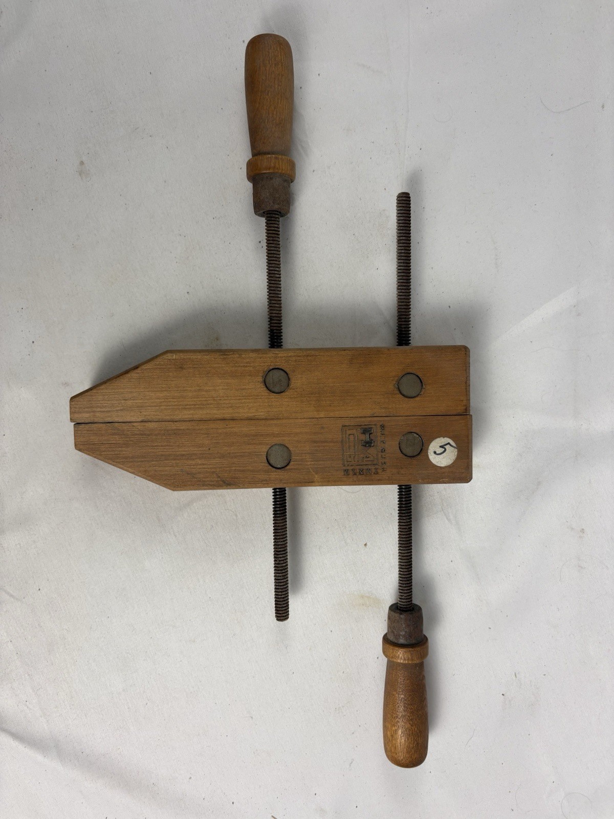10” Hempe Wood Wooden HMC Hand Screw Clamp Vise Made In USA