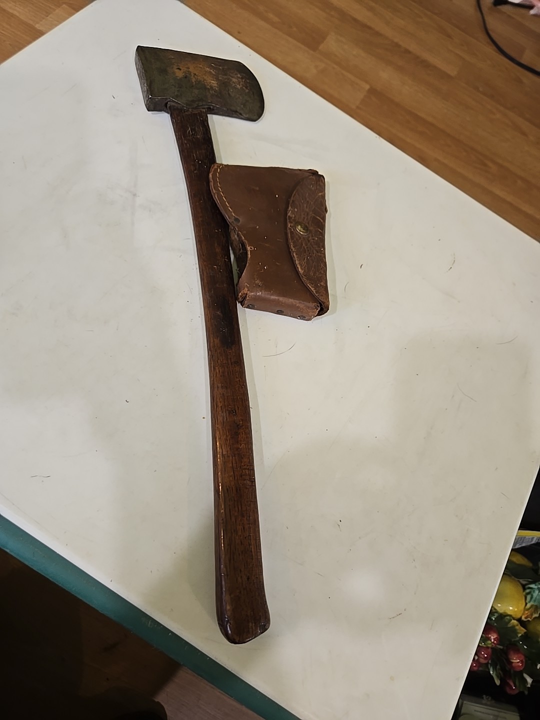 Antique Hand Forged Hatch / Axe Wood Tool WM WHITE AST STEEL (F)