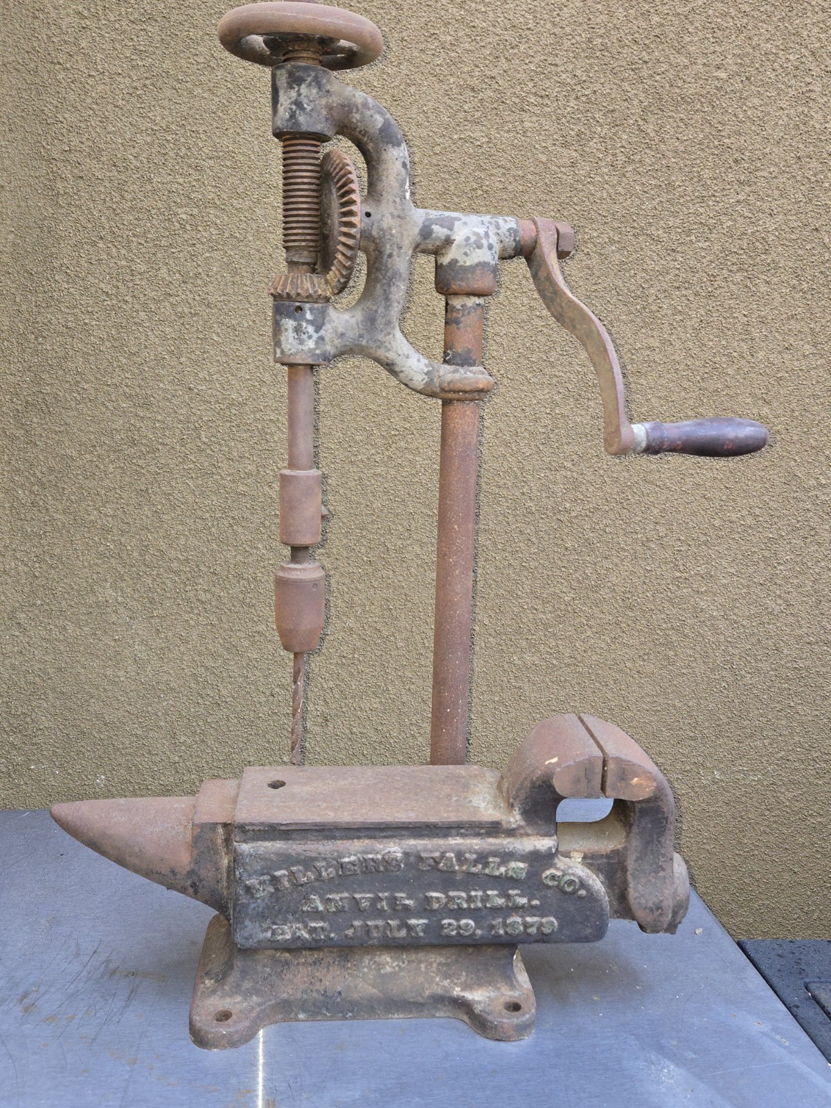 1879 MILLERS FALLS Co. Anvil Drill Press combination