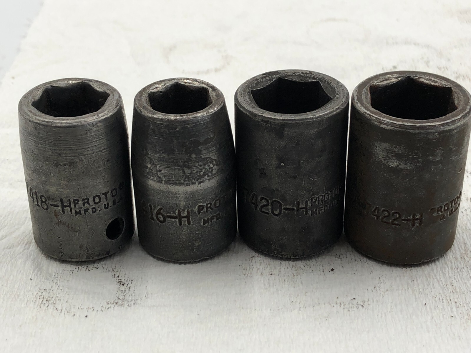 Vintage Proto 4PC 1/2″ Drive 6PT Impact Socket Set 1/2″, 9/16″, 5/8″, & 11/16″