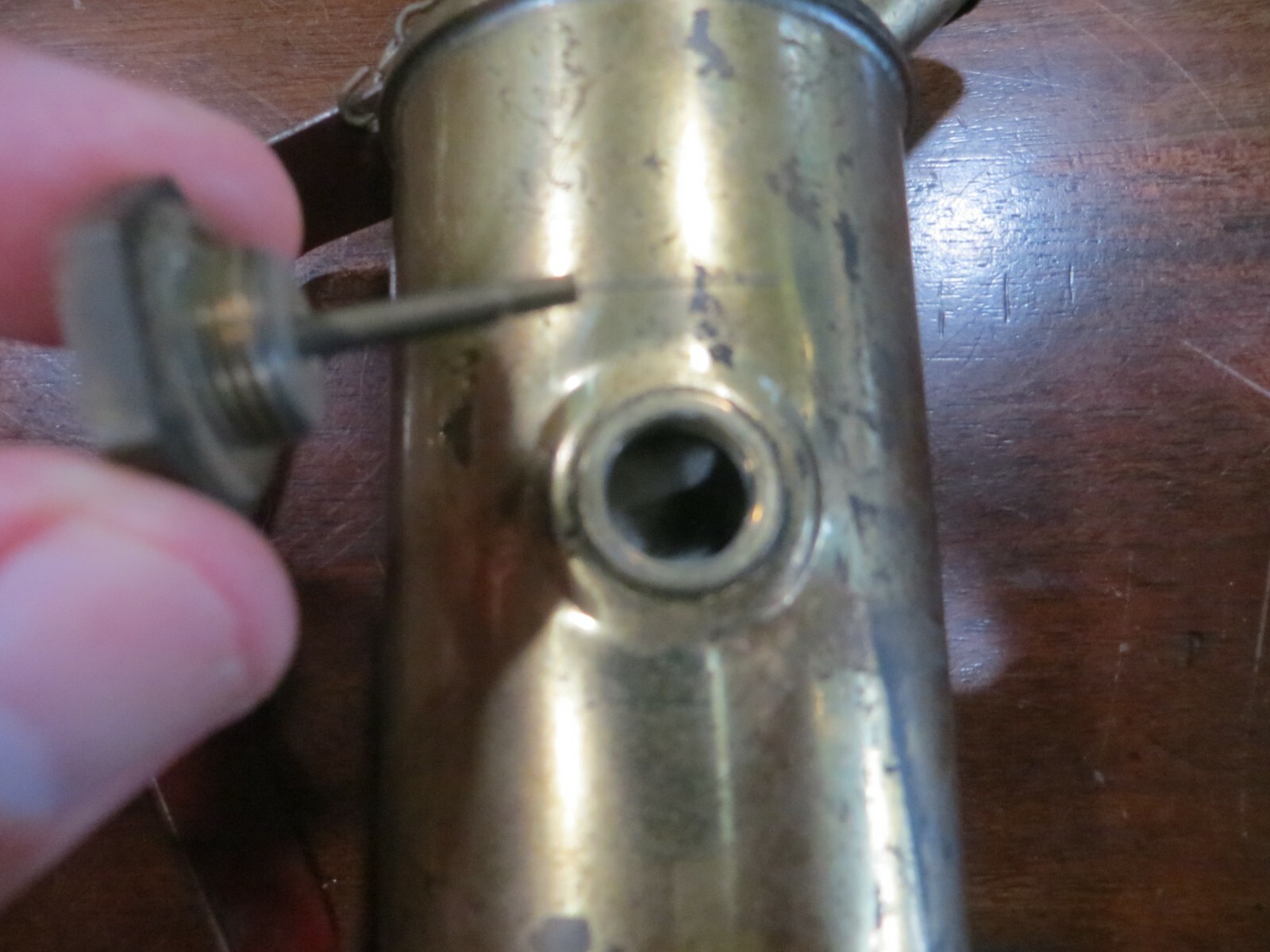 THE LENK MFG. CO. ALCOHOL BURNER BOSTON MASS COMPLETE 7 INCH TALL