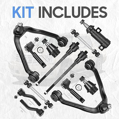 Upper Control Arms Ball Joints Tie Rods Kit 1999-2006 Chevy Silverado 1500 13pc